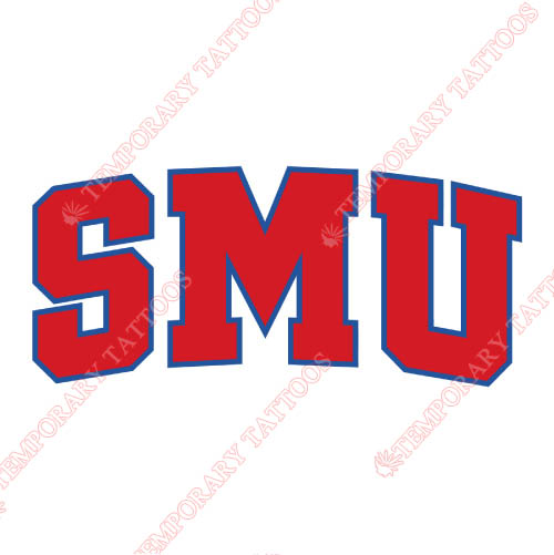 Southern Methodist Mustangs Customize Temporary Tattoos Stickers NO.6296